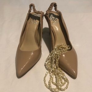 [Vince Camuto] Restia Leather Slingback Heels